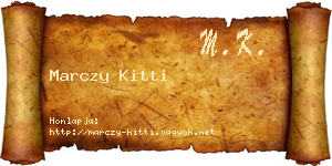 Marczy Kitti névjegykártya